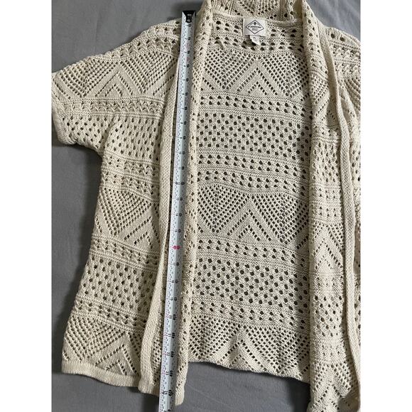 St. John's Bay Open weave Knit Cardigan SZ PL - Picture 6 of 7